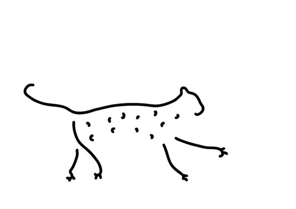 600x423 Black And White Cheetah Drawings Fine Art America