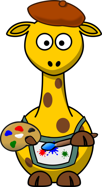 412x750 Baby Giraffes Leopard Cartoon Drawing Cc0