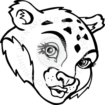 360x361 Lady Leopard Head