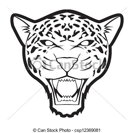 450x448 Jaguar Clipart Line