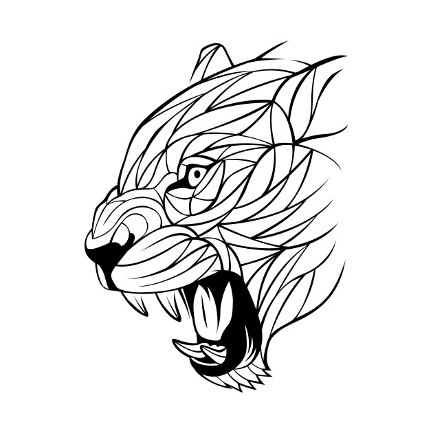 630x630 Leopard Minimalist Art Lines