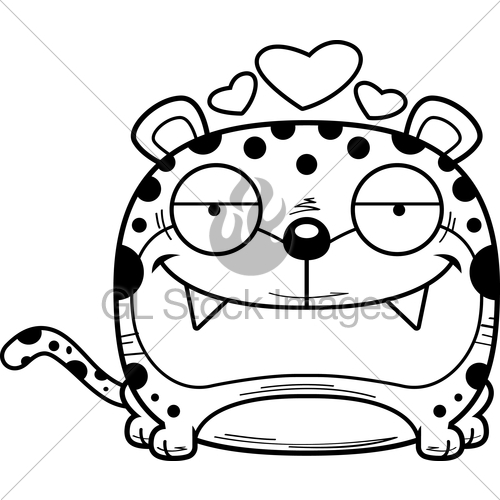 500x500 Cartoon Leopard Love Gl Stock Images