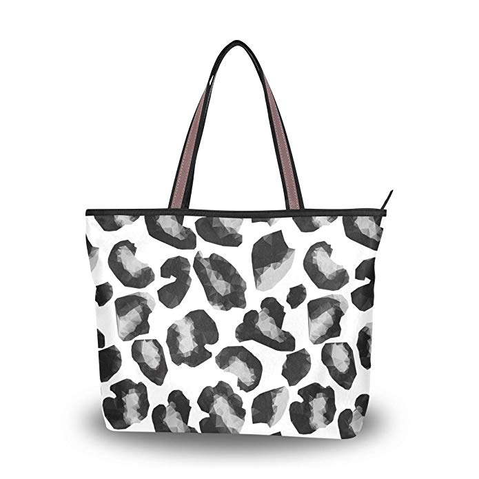 695x695 Cameo Leopard Print Decor Women's Travel Shopping One Shoulder