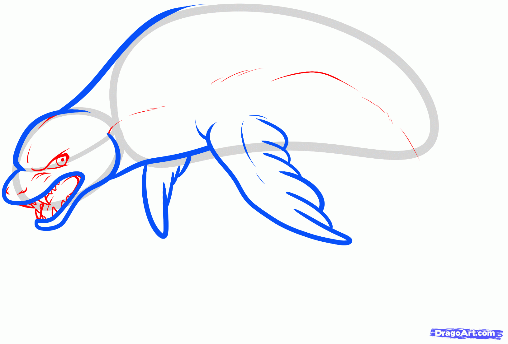 1631x1106 Draw A Leopard Seal, Step