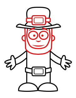 243x315 Drawing A Cartoon Leprechaun