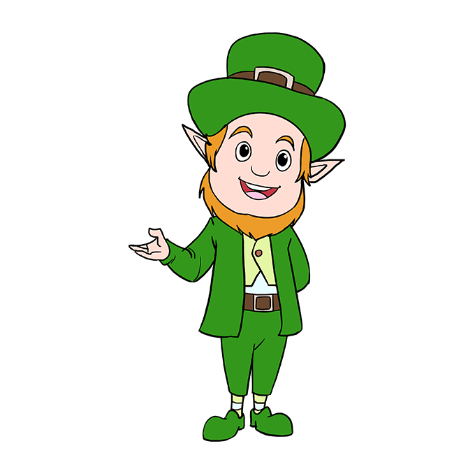 680x678 How To Draw A Leprechaun