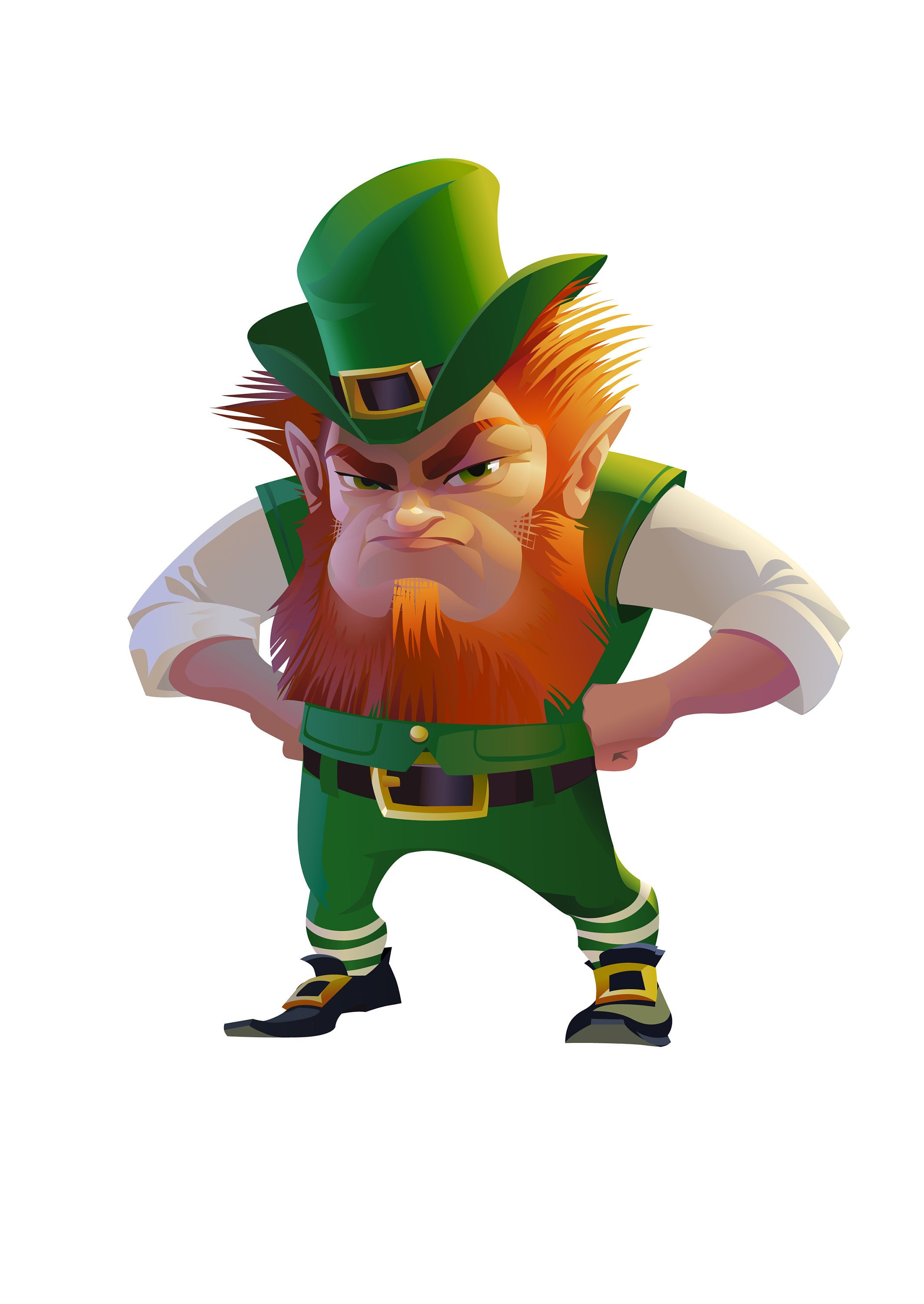 2126x3000 Leprechaun Clip Art Irish Gnome Cartoon Drawing Vector Etsy