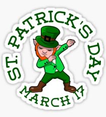 210x230 Dabbing Leprechaun Drawing Stickers Redbubble