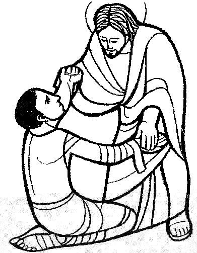 391x503 this simple black and white cartoon illustrates the healing