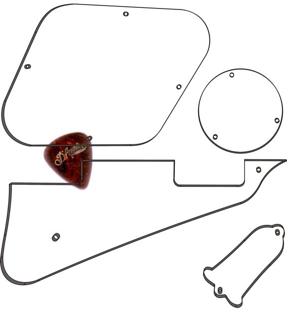 576x625 kit pickguard pick guard covers gibson lp les paul clear