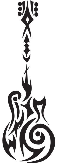 236x674 Tribal Guitar Painting Ideas Art, Guitar And Tattoos