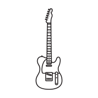 200x200 Telecaster Drawing Line Transparent Png Clipart Free Download