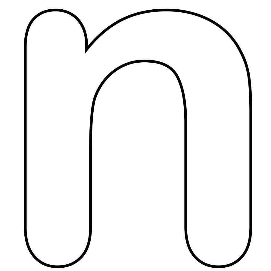 900x900 Letter N Coloring