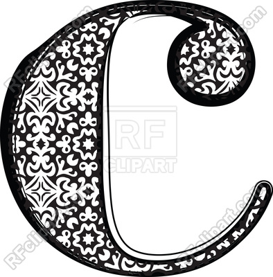 394x400 Fashion Font Letter C On White Background Vector Image Of Fonts