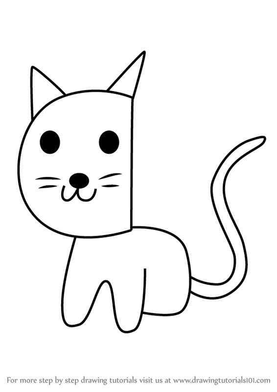 566x800 Learn How To Draw A Cat From Letter C