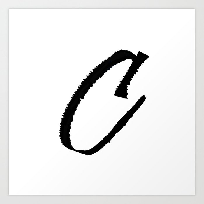 700x700 Letter C Ink Monogram Art Print