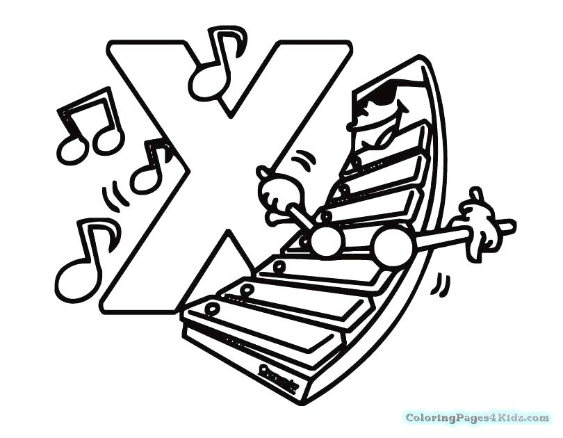 810x630 Letter X Coloring Sheets For Toddlers Ray Drawing Kindergarten