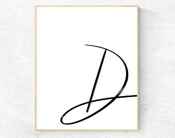 340x270 Letter D Poster Etsy