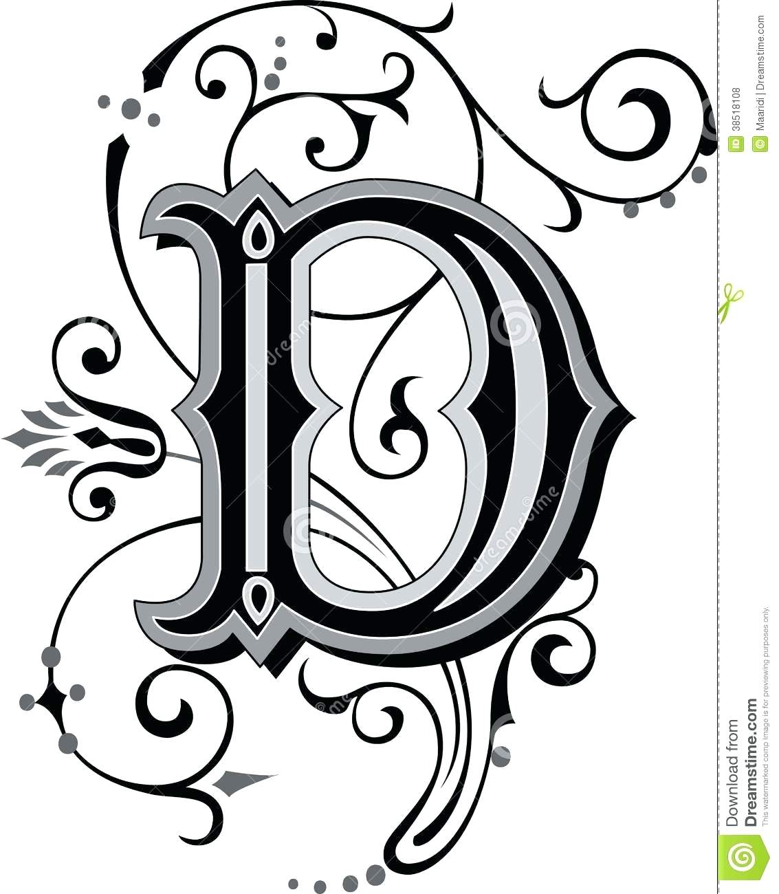 Letter D Drawing | Free download on ClipArtMag