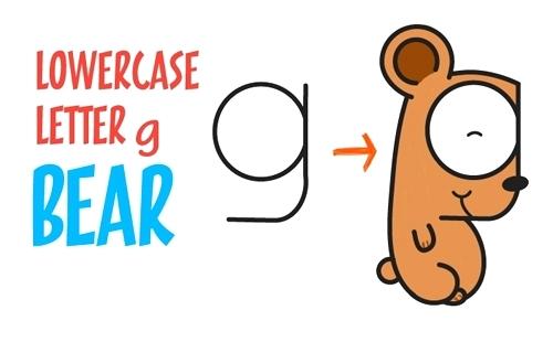 500x310 How To Draw A Cursive G How To Draw Cartoon Bear Cub