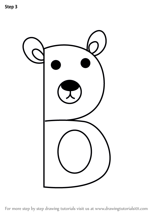 602x848 Learn How To Draw A Bear From Letter B