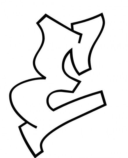 440x542 Letter E Is For Graffiti Coloring