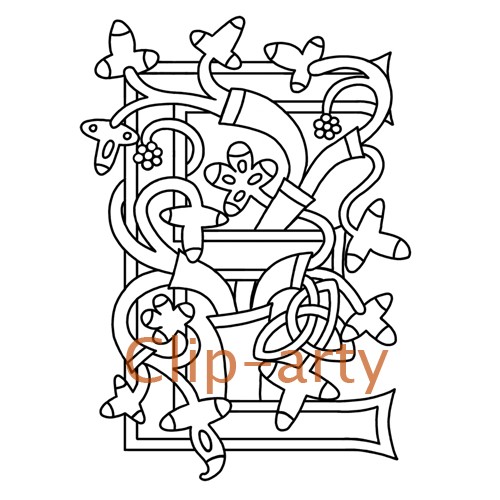 500x500 Celtic Tree Of Life Capital E