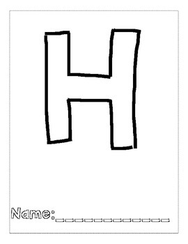 270x350 Letter H Color And Trace Alphabook