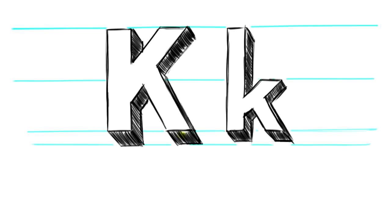1280x720 How To Draw Letters K