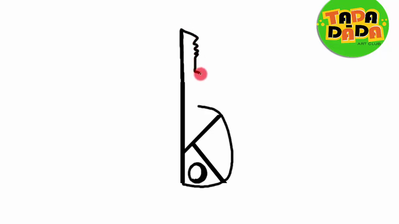 1280x720 Learn To Draw Key From Letter K Step