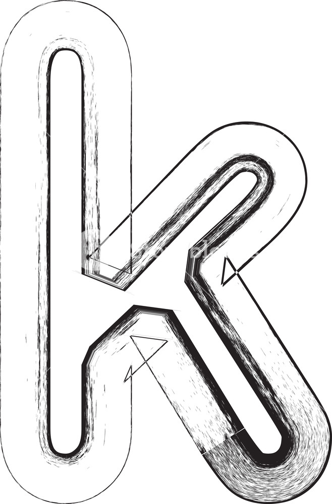 658x1000 Grunge Font Letter K Royalty Free Stock Image