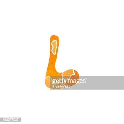 414x414 Child's Drawing Of The Letter L Premium Clipart