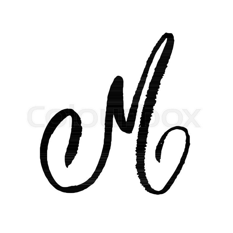 800x800 Letter M Handwritten