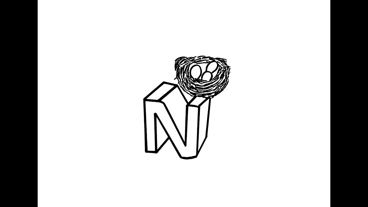 1280x720 How To Draw Alphabet Letter N For Kids N For Nest Coloring