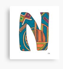 210x230 Letter N Drawing Canvas Prints Redbubble