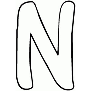 300x300 N Clipart Black And White Clipartxtras Within Letter N Clipart