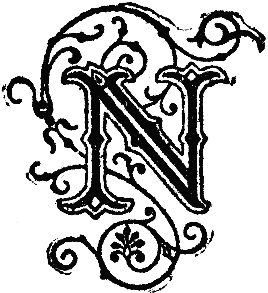 936x1024 The Letter N Clipart Etc