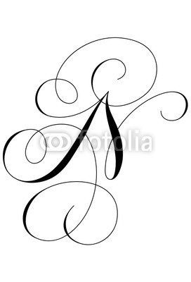 272x400 Calligraphy Alphabet Letter N Buy Photos Ap Images Detailview