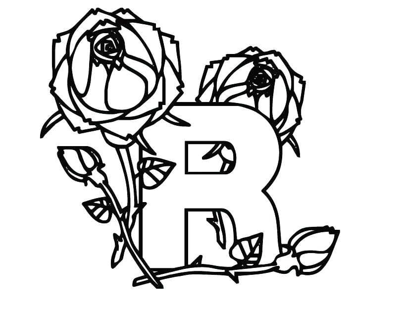 810x630 Letter R Coloring