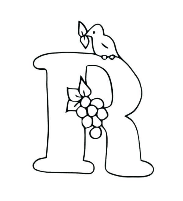 600x658 Letter R Coloring Pages Preschool Book