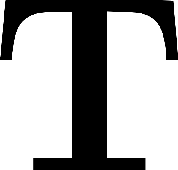 600x571 Drawing Vector Letter T