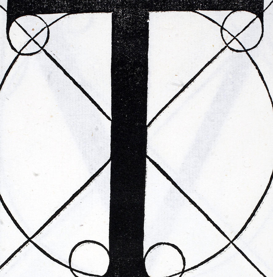 888x900 Letter T Drawing