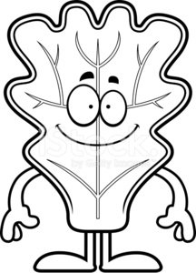 216x300 Happy Cartoon Lettuce Leaf Premium Clipart