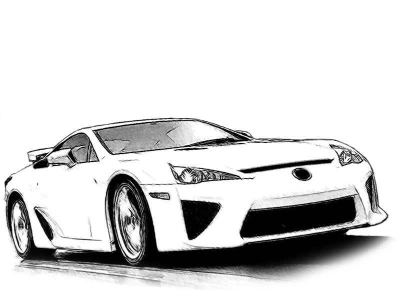 794x613 lexus lfa drawing t shirt etsy