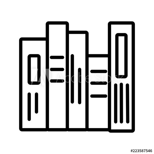 500x500 books stack linear icon thin line illustration school textbooks
