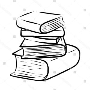 300x300 photostock vector a signboard a bookstore a stack of books an open