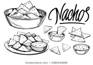398x280 Huge Collection Of 'nachos Drawing' Download More Than Images