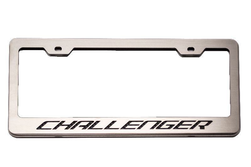 800x533 Custom License Plate Frame With Challenger Lettering Custom