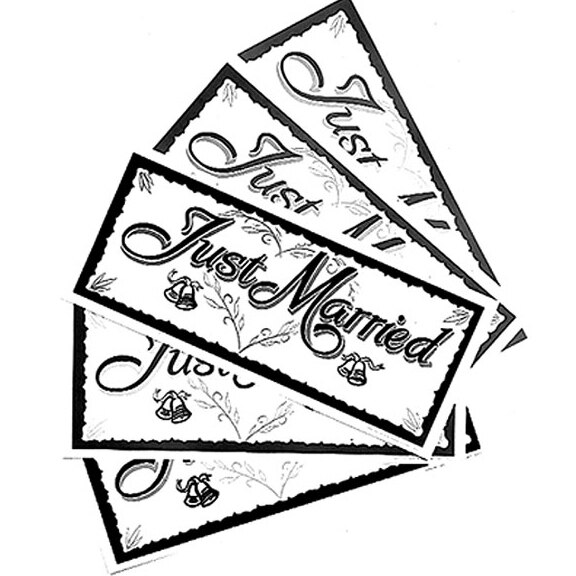 576x576 Just Married License Plate