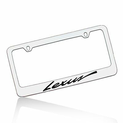 400x400 Lexus Script Chrome Brass License Plate Frame Official For Sale
